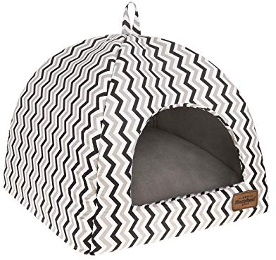 Recobed Hundehöhle Katzenhöhle Crete Grau Kuschelhöhle M (50cm x 50cm)