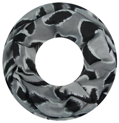 Majea Damen Loop Schal Schlauchschal Halstuch (880025) (grau 9)