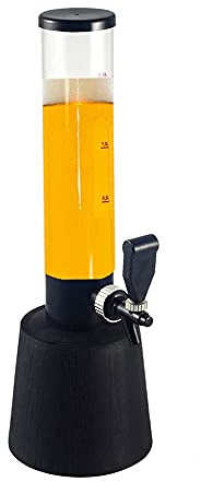 MU Bierturm, Bierfass-Spender 1.5L Wein-Bier-Spirituosen Lagerung Für Faltbierpumpe-Glas-Glas-Bier-Party-Dinner