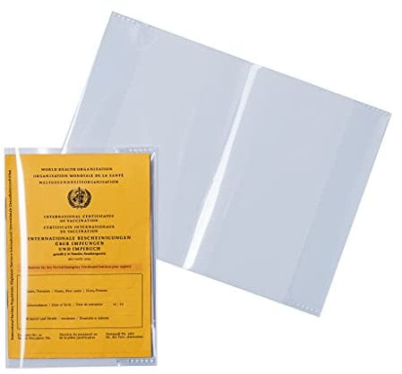 HERMA 1365 Impfpass Hülle für alten Impfausweis aufklappbar transparent, 10 Stück, Ausweishülle zum Impfbuch Schutz, Plastik Kartenhüllen Schutzhüllen Set, durchsichtig