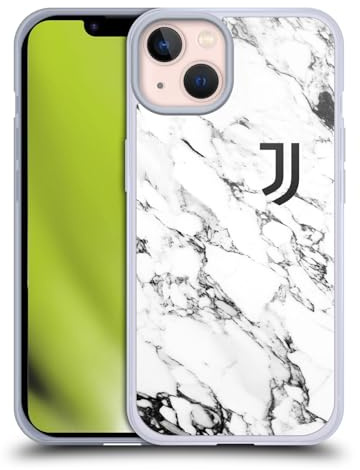 Head Case Designs Offizielle Juventus Football Club Weiss Marmor Gel Handyhülle Hülle [Militärischer Schutzgrad] Kompatibel mit Apple iPhone 13