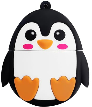 BorlterClamp 32GB USB-Stick in Form Kleiner Pinguin Neuartiges und Süßes USB-Flash-Laufwerk Speicherstick für Externe Datenspeicher