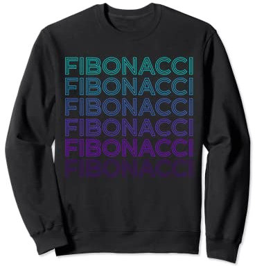 Fibonacci Spirale Fibonacci Sequenz Retro Sweatshirt