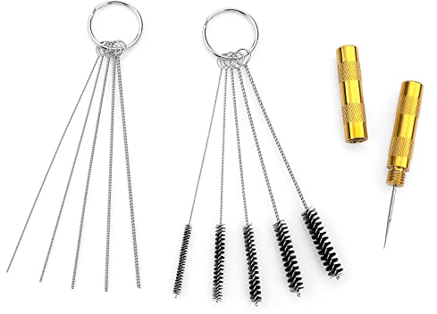 Prasacco 11-Piece Airbrush Cleaner Set - Airbrush Painting Cleaning Tools Kit with Stainless Steel Spray Cleaner and Repair Tool