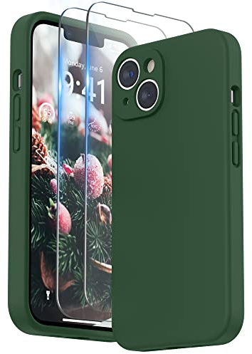 SURPHY für iPhone 14 Hülle Silikon mit Displayschutzfolie | mit Kameraschutz Stoßfeste Handyhülle für iPhone 14 Case 6,1 mit Erhöhter Randschutz