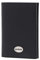 Oxmox Geldbörse Leder Leather RFID Protect Kombibörse Pure Metal Round Black