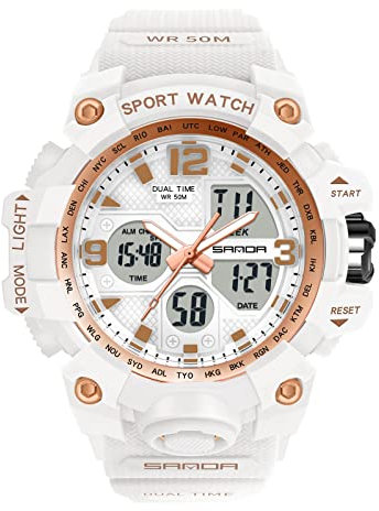 RORIOS Digital Relojes para Mujer Deportivo Moda Relojes de Pulsera con Alarma Militares Impermeable Relojes Multifuncional Relojes para Mujer