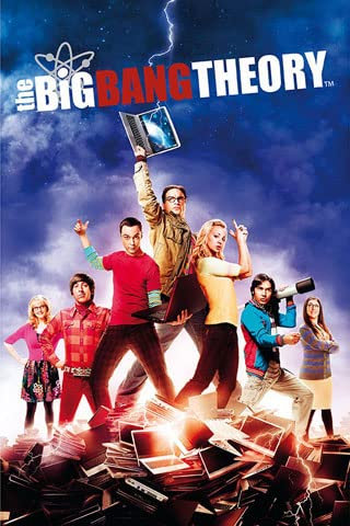 empireposter The Big Bang Theory - Cast - Poster Kino Movie TV-Serie - Größe 61x91,5 cm + 2 St Posterleisten Kunststoff 62 cm schwarz