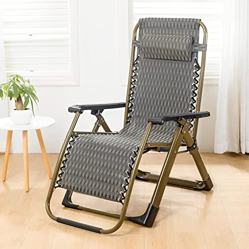 Plerile Sonnenliege Relaxliege Gartenliege, Gartenstuhl Faltbar Mit Liegefunktion, Ergonomische Strandliege Wetterfest, 150 Kg Belastung