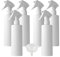 LusDoly 6 Piezas 500ml Blanco Recargable Botellas Sprayer Fina Botella de Spray Vacías Plástico, para Artículos de Agua Cosmético Plantas Flores Peluqueria