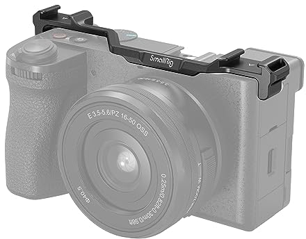 SMALLRIG Dual Cold Shoe Mount Plate for Sony Alpha 6700, for Attaching Microphone, LED Video Light, Shoulder Strap, Suitable for Vlogging Video Shooting - 4339