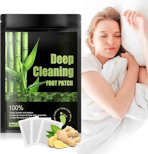 Fußpflaster Entgiftung, Entgiftungspflaster Füße Original für Tiefschlaf und Stressabbau, 100% Natürliche Deep Cleansing Foot Pads für Entfernen von Körpergiften (10 Pflaster)