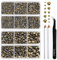 BEADSLAND pedreria hotfix,6080PCS piedras strass termoadhesivas diamantes cristales para manualidades,Kit mixto de 6 tamaños con lápiz de cera y pinzas,SS6-SS30,Aurum Rhinestones