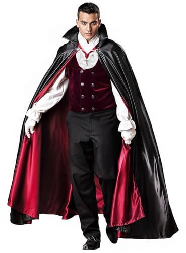 Maskworld Gothic Vampir Deluxe Kostüm - Größe: L - Kostüm-Klassiker Halloween. Karneval & Horror-Party