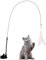 Yiurse de Chat - Jouet pour Chat en bâton de Plumes - Jouets interactifs à Ventouse pour Chat, avec Plume détachable, Exercice Amusant pour Chats et Chatons