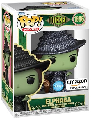 Funko POP! Movies: Wicked - Elphaba - Glitter- Esclusiva Amazon - Figura in Vinile da Collezione - Idea Regalo - Merchandising Ufficiale - Giocattoli per Bambini e Adulti - Movies Fans