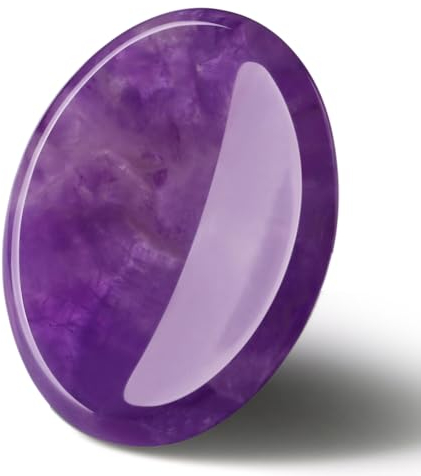 AWARDSEN Amethyst Daumen Sorge Stein Heilsteine Kristall, Violett Oval Geformt Tasche Natur Edelstein für Wiccan Lieferungen, Angst Stressabbau, Wahrsagerei, Reiki Heilung, Energie Balancing