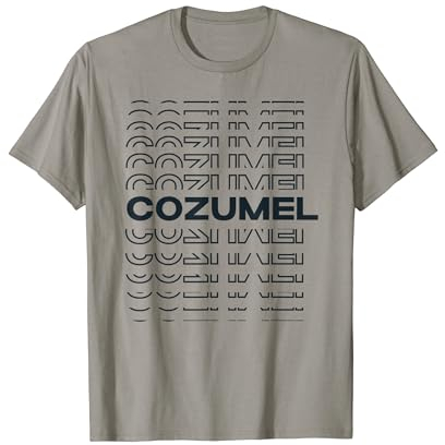 Minimalistische Insel - Mexiko Modern Cozumel T-Shirt