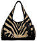 Weekender Reisetasche,kleine Sporttasche,Klassisches schwarzgoldenes Zebra,Sporttasche