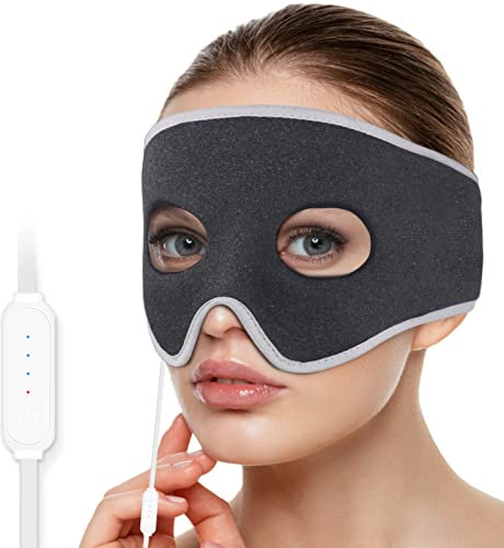 Comfheat Sinus-Druckentlastungs-Wärmemaske Gesichtsheizkissen für Sinusitis, Nasenverstopfung, Allergien, Stress, 3 Wärmeeinstellungen, warme Kompressionstherapie, waschbar (nicht wiederaufladbar)