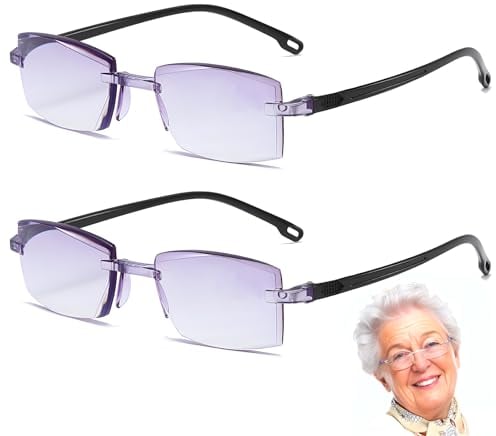 sitengjun 2 Stück Autozoom Lesebrille, Herren Damen, Reading Glasses Nah und Fern für Presbyopie, Intelligente Zoom Automatischer Fokusanpassung Klare Fokus-Brille