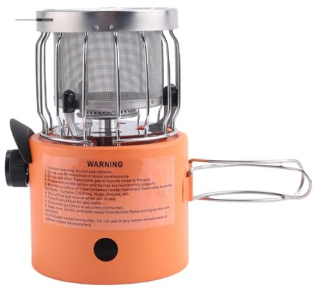 Clyictz Chauffage à gaz 2 en 1 pour camping - Chauffage au gaz - Chauffe-mains - Pour - Réchaud - Équipement de camping