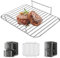GWBSXM Air Fryer Replacement Parts for Ninja SL401 DoubleStack XL 2 Basket air Fryer, 8.5''×7.2''×1.8'' Stainless Steel Air Fryer Wire Rack Accessories Roasting Steamer Grill Racks, Dishwasher Safe