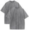 Botong Pump Covers T-Shirts Workout T Shirts for Men Oversized Gym Loose Fit Tshirt Vintage Heavyweight Tee 2pcs Grey 4XL