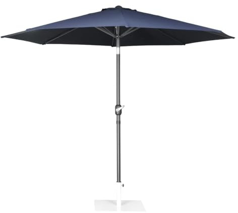 Bolero Seville Round Parasol Umbrella 3m Diameter Navy Blue - Ideal for Patios Outdoor Sun FU504