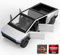 Mini PC Mini Gaming PC 16GB DDR5 Dual Channel 1TB SSD Cybertruck PC Car Model Mini Desktop Computer AMD Ryzen R7-8845HS 8Cores16 Threads up to 5.1GHz AMD Radeon 780M BT5.2 Wi-Fi 6 3*USB 1*HDMI Port