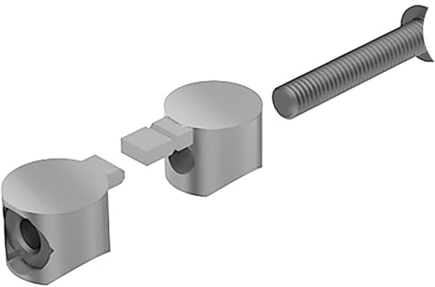 Fath Universal Stoßverbinder Item System passend zu Aluprofil 40x40 Nut 8 - Scharnier, Zinkdruckguss