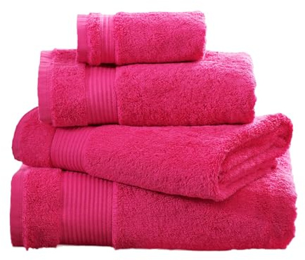 NEXT Homeware Gästehandtuch aus 100% ägyptischer Baumwolle Pink Hot 4 Pack Hand Towels