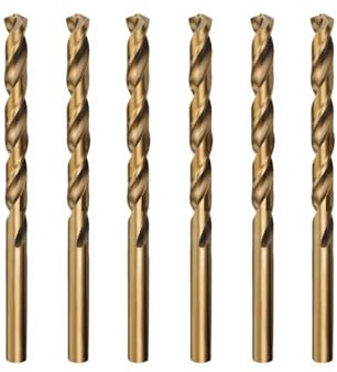 Misuyue 6pcs M35 Foret Cobalt Metal Hélicoïdaux, 4mm HSS Forets Meche Metal Professional pour Inox Alliage Alliage de Haute Température Titane Cuivre Fer