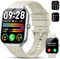 Smartwatch Uomo Donna, 1.96 Orologio Smartwatch con Effettua/Risposta Chiamate, 112+ Sportive Smart Watch con Contapassi, Sonno/Cardiofrequenzimetro, IP68 Fitness Tracker per iOS Android, Bianco