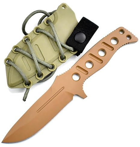 Kleines handliches werkzeug stahl messer scharf rutschfest gold Survival Tragbar Camping outdoor messer edc Jagdmesser Neck knife Gerade feststehende messer gürtelmesser Gegen taktische Messer/Scheide