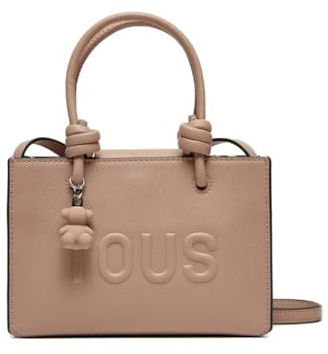 TOUS Handtasche mit geprägtem Design, beige, verstellbarer Riemen