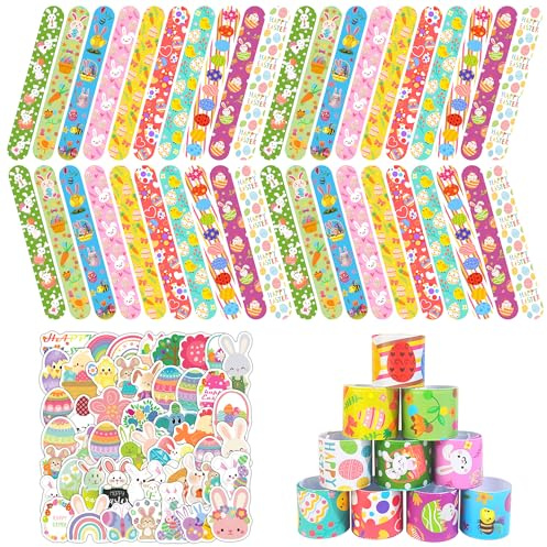 Kaxulvoblig Easter Egg Stickers,90 Stück Ostersticker Aufkleber Ostern Easter Decoration Stickers for Easter Party Gifts Easter Bunny Chick Flowers Mitgebsel Geburtstag
