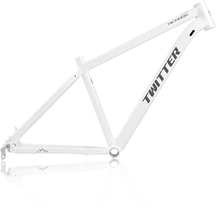 HZXQCVB 17 Mountainbike-Rahmen 27,5/29er XC/Enduro Hardtail-Rahmen Aus Aluminiumlegierung Scheibenbremse QR 9x135mm Interne Kabelführung BSA BB68mm(White,17x29in)