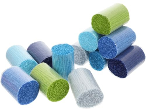 Lurrose 12 Stück Vorgeschnittenes Acryl Knüpfgarn Hautfreundlich Geschmeidig Warm Buntes Selbstgemacht Teppichgarn für Kissen Decken und Bastelprojekte