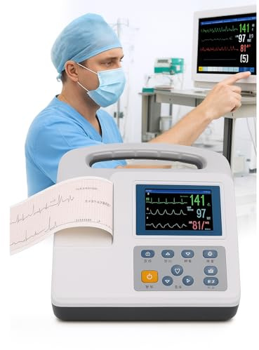 Monitor portatile di elettrocardiogramma a 12 canali con esposizione LCD a colori e stampante termica per ospedale, clinica, terapia intensiva e uso domestico