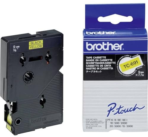 Brother TC691 Schriftbandkassette 9mm Gelb