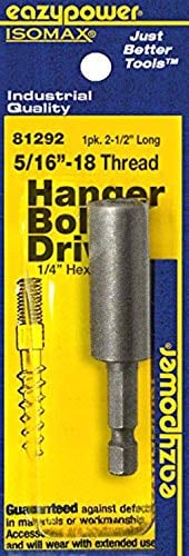 Eazypower 81292 5/16 -18 Thread Hanger Bolt Driver (1 Pack)