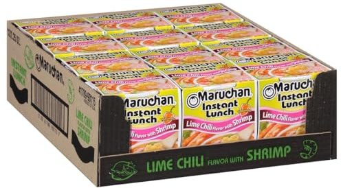 Maruchan Instant Lunch, Lime Chili Shrimp, 2.25-Ounce Packages (Pack of 12)