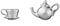 Lily Charmed - 925 Sterling Silver Teapot and Teacup Stud Earrings