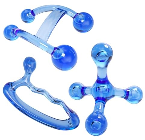 ResultSport Handy Portable Massager Tool Set : 4 Point, Double and Thumb Up (Full Sets). Hand, Back, Neck, Foot Massager and Trigger Point Massage, All in one Box.