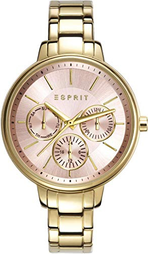 Esprit Damen-Armbanduhr Melanie Analog Quarz Edelstahl beschichtet ES108152002