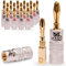 NAUC High End Bananenstecker Banana-Stecker 22x (11-Paare) Steckverbinder für Kabel bis 6mm² 24K vergoldet löt- oder schraubbar in schwarz und rot Flexibler Anschluss
