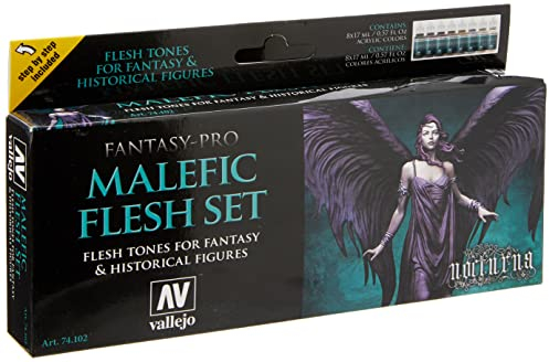 Vallejo 774102 Farb-Set, Malefic Flesh, 8 x 17 ml