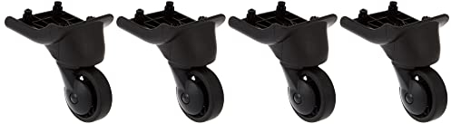 Amazon Basics 4 Stück Gepäckräder für Softside Trolleys, Einheitsgröße, Mehrfarbig