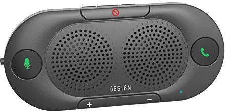 Besign BK06 Bluetooth 5.0 in Car Speakerphone with Visor Clip, Wireless Car Kit for Handsfree Talking, Motion Auto On, Siri Google Assistant Support, Dual 2W Speakers